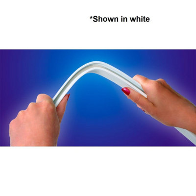 Bendable Flexi Shower Curtain Track / Rail - 3m Chrome - 6