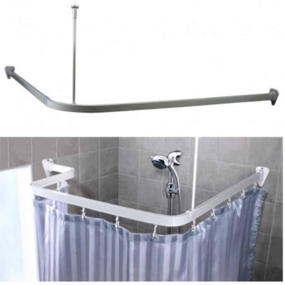 Bendable Flexi Shower Curtain Track / Rail - 3m Chrome - 7