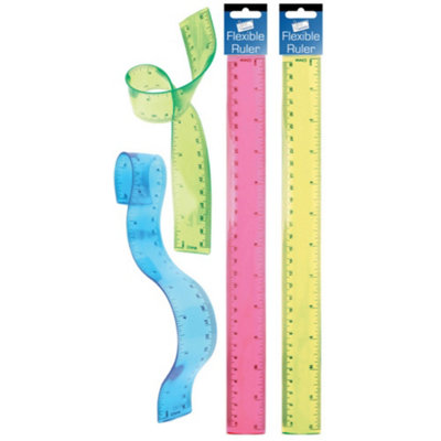 Bendy 12 Ruler Flexible Bendy Design 12 Inch Length Perfect For Exams ...