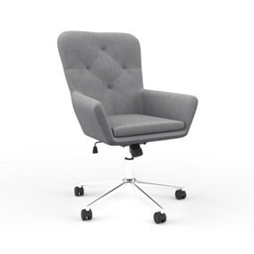 Benjamin office chair with wheels in grey