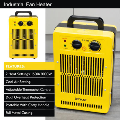 Benross 42469 2800W Industrial Fan Heater - 5
