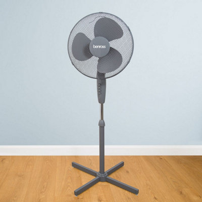 Benross 43840 16-Inch Grey Standing Fan