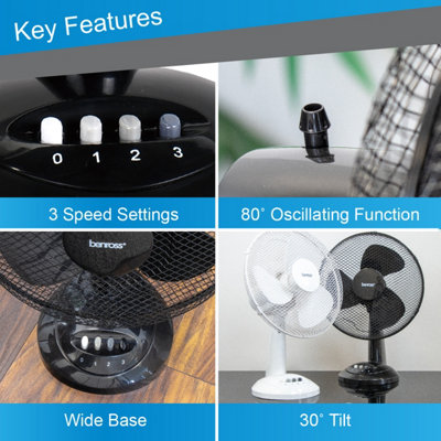 Benross 43929 12-Inch Standing Desk Fan - 3