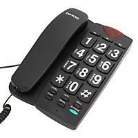 Benross Big Button Telephone with Ringer Light - Black