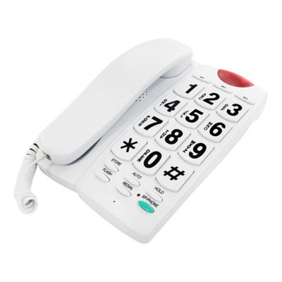 Benross Big Button Telephone with Ringer Light - White