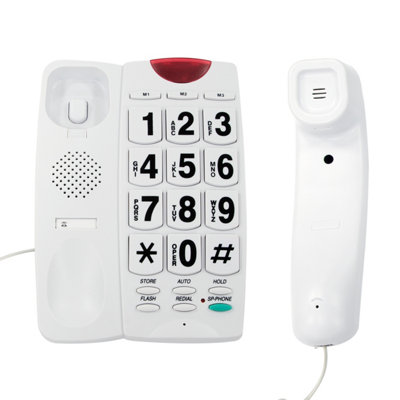 Benross Big Button Telephone with Ringer Light - White