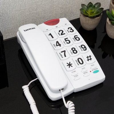 Benross Big Button Telephone with Ringer Light - White