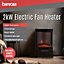 Benross Electric Fireplace Space Heater with Cast Iron Log Burning Effect