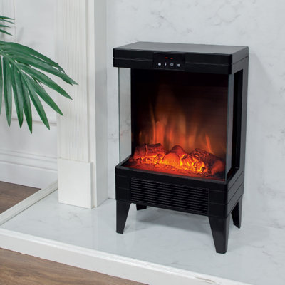 Benross Electric Fireplace Space Heater with Cast Iron Log Burning Effect - 6