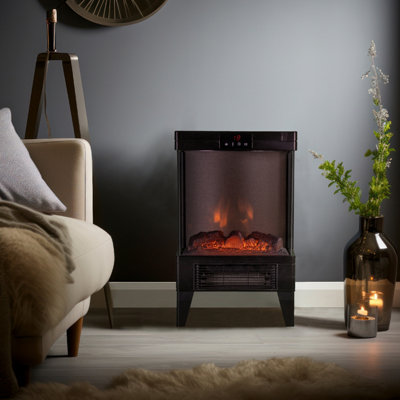 Benross Electric Fireplace Space Heater with Cast Iron Log Burning Effect - 9
