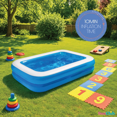 Benross Inflatable Rectangular Family Pool - 780L Capacity
