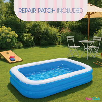 Benross Inflatable Rectangular Family Pool - 780L Capacity