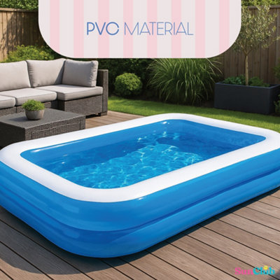 Benross Inflatable Rectangular Family Pool - 780L Capacity