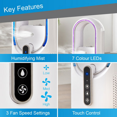 Benross USB Bladeless Fan with Mist Humidifier - 3