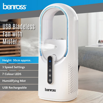 Benross USB Bladeless Fan with Mist Humidifier - 4