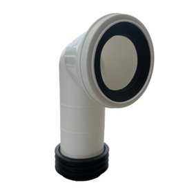 Bent WC Toilet Pan Connector 4'' (100mm/110mm) - 90 Degree Toilet Seal, Rigid Waste Pipe Connector Pan Connector. FREE DELIVERY