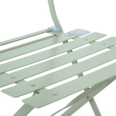 Bentley 3 Piece Metal Bistro Set Garden Patio Table & 2 Chairs - Heritage Green - 7
