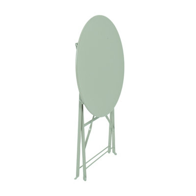 Bentley 3 Piece Metal Bistro Set Garden Patio Table & 2 Chairs - Heritage Green - 9