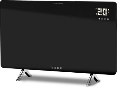 BERG 480W Far Infrared Electric Wi-Fi/Remote Control Smart Glass Panel Heater - Ultraslim (12mm)