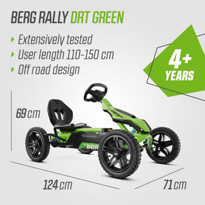 Berg Rally DRT Green Pedal Kart Ages 4 - 12 Years