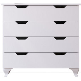 BERGEN 4 Chest Of Drawers, White