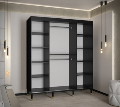 Bergen 2 door sliding wardrobe with mirrored doors deals assembly