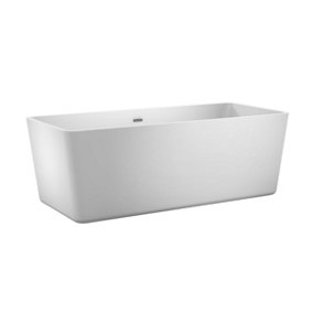Bergen White Acrylic Rectangular Freestanding Bath (L)1500mm (W)700mm