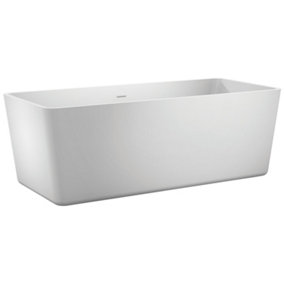 Bergen White Acrylic Rectangular Freestanding Bath (L)1755mm (W)800mm