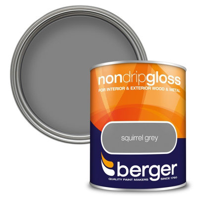 Berger 750ml Non Drip Gloss Squirrel Grey