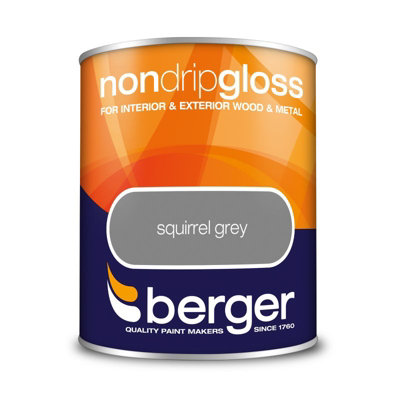 Berger 750ml Non Drip Gloss Squirrel Grey