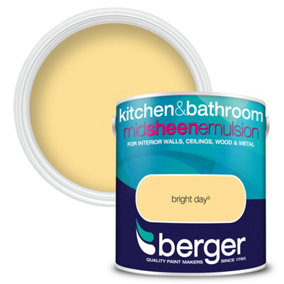Berger Kitchen & Bathroom Mid Sheen Paint Bright Day - 2.5L