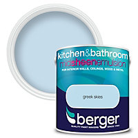 Berger Kitchen & Bathroom Mid Sheen Paint Greek Skies - 2.5L
