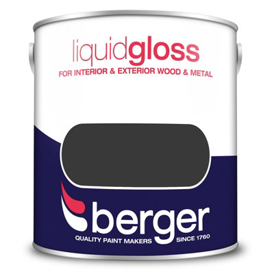 Berger Liquid Gloss Paint Black - 2.5L