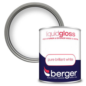 Berger Liquid Gloss Paint Pure Brilliant White - 750ml