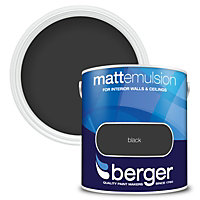 Berger Matt Emulsion Paint Black - 2.5L