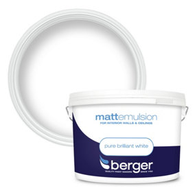 Berger Matt Emulsion Paint Brilliant White - 10L
