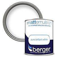 Berger Matt Emulsion Paint Brilliant White - 1L