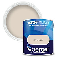 Berger Matt Emulsion Paint Canvas Cream - 2.5L