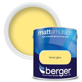Berger Matt Emulsion Paint Lemon Glow - 2.5L