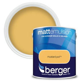 Berger Matt Emulsion Paint Mustard Pot - 2.5L