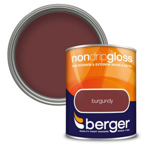 Berger Non Drip Gloss Paint Burgundy - 750ml