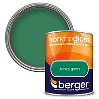 Berger Non Drip Gloss Paint Henley Green - 750ml