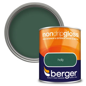 Berger Non Drip Gloss Paint Holly - 750ml