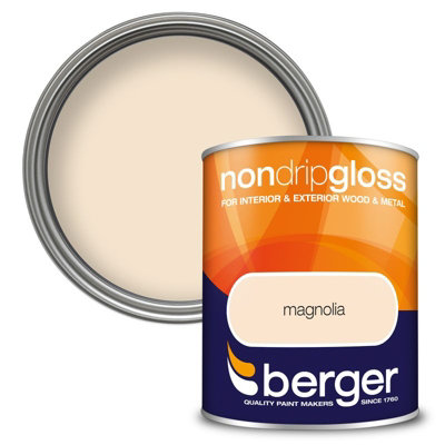 Berger Non Drip Gloss Paint Magnolia - 750ml