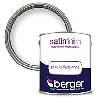 Berger Satin Paint Brilliant White - 2.5L