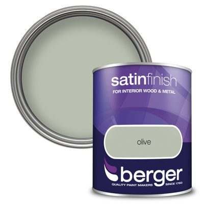 Berger Satin Paint Olive - 750ml