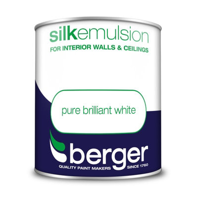 Berger Silk Emulsion Paint Brilliant White - 1L
