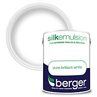 Berger Silk Emulsion Paint Brilliant White - 5L