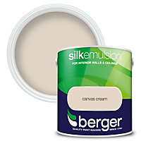 Berger Silk Emulsion Paint Canvas Cream - 2.5L