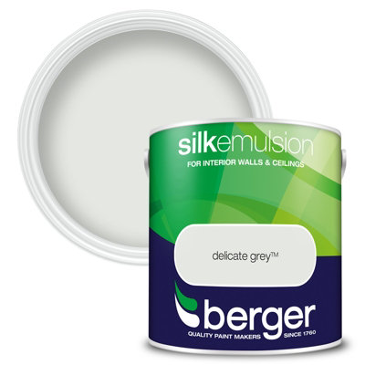 Berger Silk Emulsion Paint Delicate Grey 2.5L DIY at B&Q